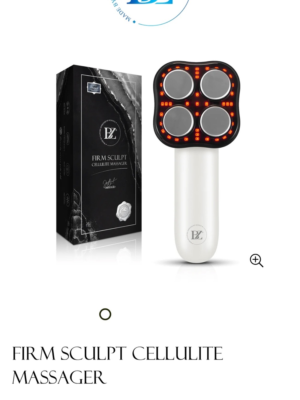 Firm Sculpt Cellulite Massager — White with Red LED